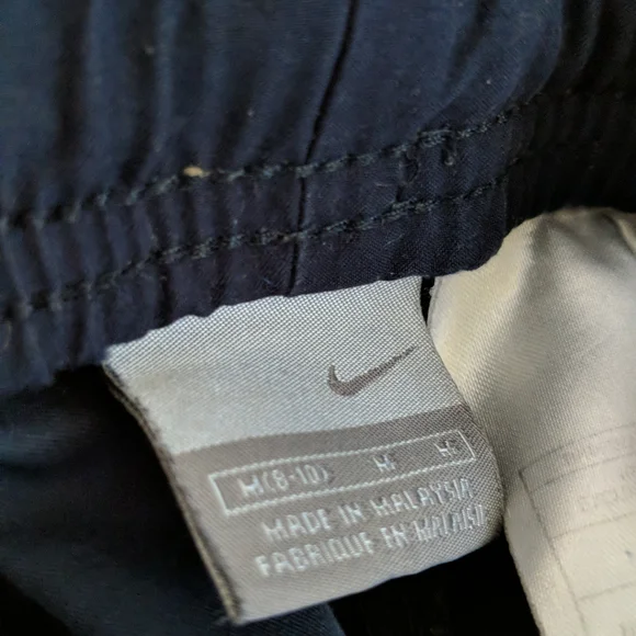 Nike Side Stripes Navy Blue Athletic pull-on Pants.  Size M(8-10) - Picture 4 of 12